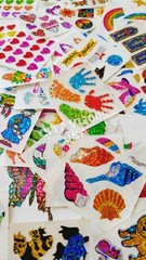 VINTAGE STICKERS LOT OF 176 MODULES HAMBLY STUDIOS PRISMATIC/GLITTER NO REPEATS