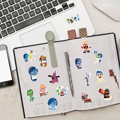 60PCS Inside Out Sticker Set, Waterproof Vinyl Decals, Anime Character