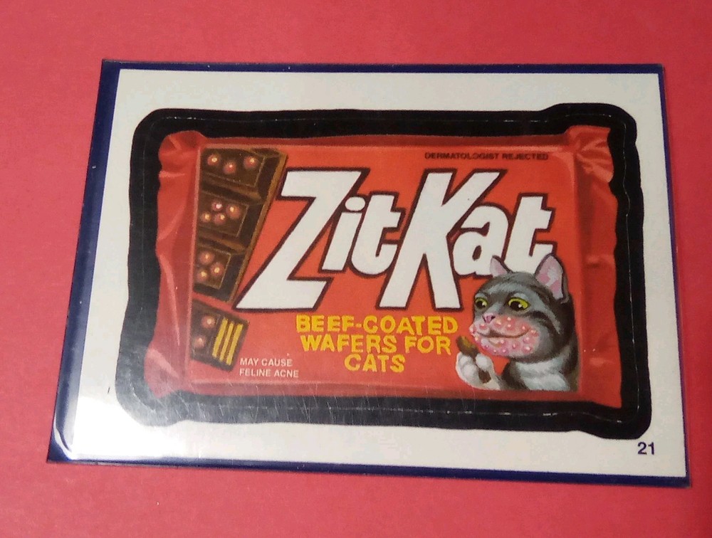 2004 ZIT KAT BEEF FLAVOR TOPPS LOGO STICKER CARD GREAT FOR VINTAGE COLLECTION!