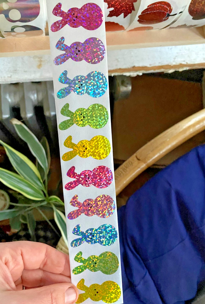 Retro Holiday Stickers Off The Roll: Spring Easter St. Paddy’s, Summer: U Choose