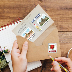 Remarkable Romania Travel Stickers (28Pcs) – Die-Cut, Watercolor, Bucharest Vaca
