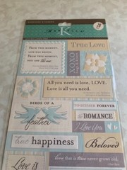 K&COMPANY STICKERS BY MARCELLA COUPLE EMBOSSED 28PCS