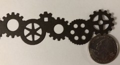 GEAR BORDER Die-Cuts(3pc)6”x 1” Steampunk•Cogs•Sprocket•Vintage •Machine•Antique