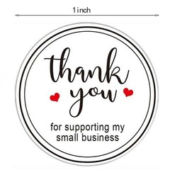 1000 Round Kraft Paper Thank You for Supporting My Small Business Stickers Label