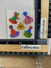 Sandylion SPARKLE PARTY HATS Stickers 1 SQUARES BIRTHDAY & CELEBRATIONS