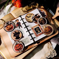 66 pcs Halloween PVC Waterproof Matte Surface Paper Sticker Scrapbook Craft