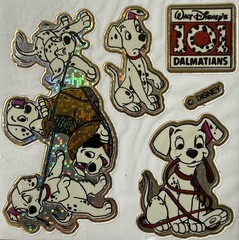 PRISMATIC 101 DALMATIANS Stickers(4pcs)Disney•Cartoon Character•Dog•Card Making•