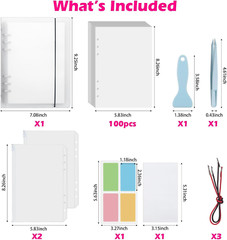 100 Sheets Reusable Sticker Book Collecting Book Pockets Collecting Album Reusab