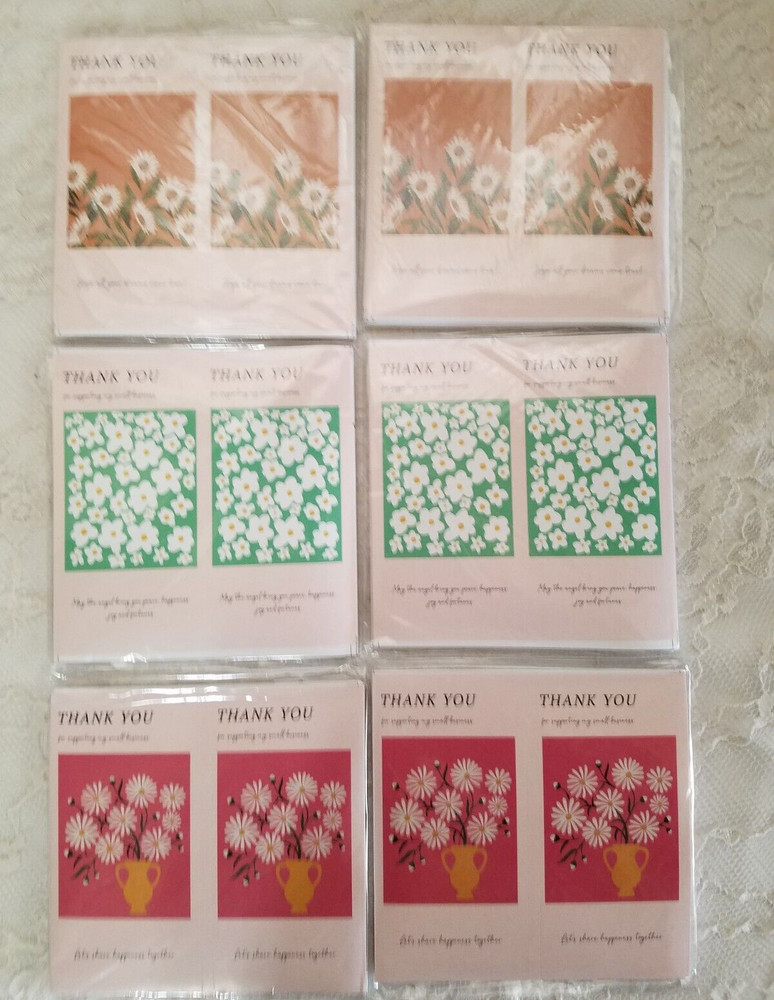 300 PCS. THANK YOU FOR SUPPORTING MY BUSINESS~HAPPY~FLOWER DESIGN~BOX STICKERS
