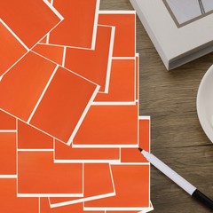 120 Sheet Orange Label Stickers 3 x 2 Inch Rectangle Coding Labels for Office