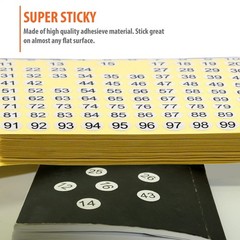 500 Round Number Stickers – 15 Sets, Self-Adhesive Decals for Inventory & Organi