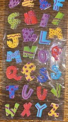 Recollections Colorful Epoxy Alphabet Letters 2 Sheets Card Scrapbook Sticker 3D