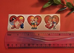 12 Cute Vintage Style Valentines Day Stickers Retro Style Valentine Stickers