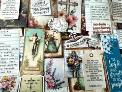 #773 – SMALL FAITH & FLORAL Junk Journal Scrapbooking Kit – 15 Pieces SHIPS FREE