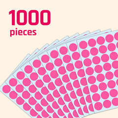 1000 Pieces, 1 Inch – Pink Dot Stickers, round Circle Dots Sticky Labels