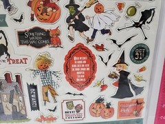 CCP4 Echo Park Halloween Trick Or Treat 12 X 12 Adhesive Chipboard Accents Retro