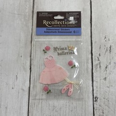 Prima Ballerina Scrapbooking Stickers by Recollections Dimensional Ballet Dance