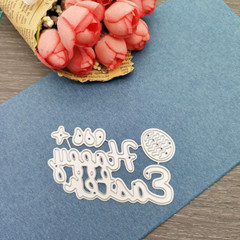 Happy Easter Die Cut for Card Making Blessing Word Metal Cutting Dies Congratula