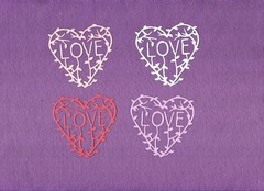 HEART Love Valentine die cuts scrapbook cards