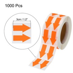 Sticker Labels 1000 Count/Roll 0.6×1.2 Inch Fluorescent Rose Red Arrow Shape