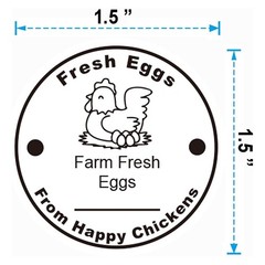 Farm Fresh Eggs Stickers 500 Pcs Farm Fresh Eggs Carton Labels Per Roll – 1.5…