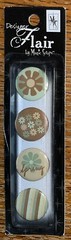 Designer Flair By Magic Scraps- Spring Flowers- 4 Adhesive 3D Scrapbook Stickers