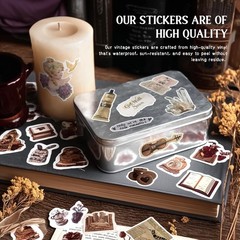 300 Pcs Vintage Stickers, Junk Journal Supplies, Cute Stickers for Journaling…