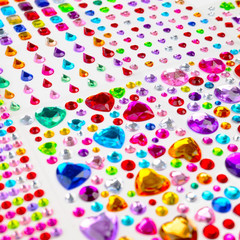3500Pcs Gem Stickers Jewels for Crafts，12 Sheets Rhinestone Stickers for DIY Cra