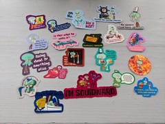 SPONGEBOB SQUAREPANTS VARIETY VINYL 20 CT STICKER PACKS