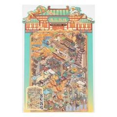 Cultural Landscape Scenery Sticker Miniature Scene PET Sticker For Journal Photo