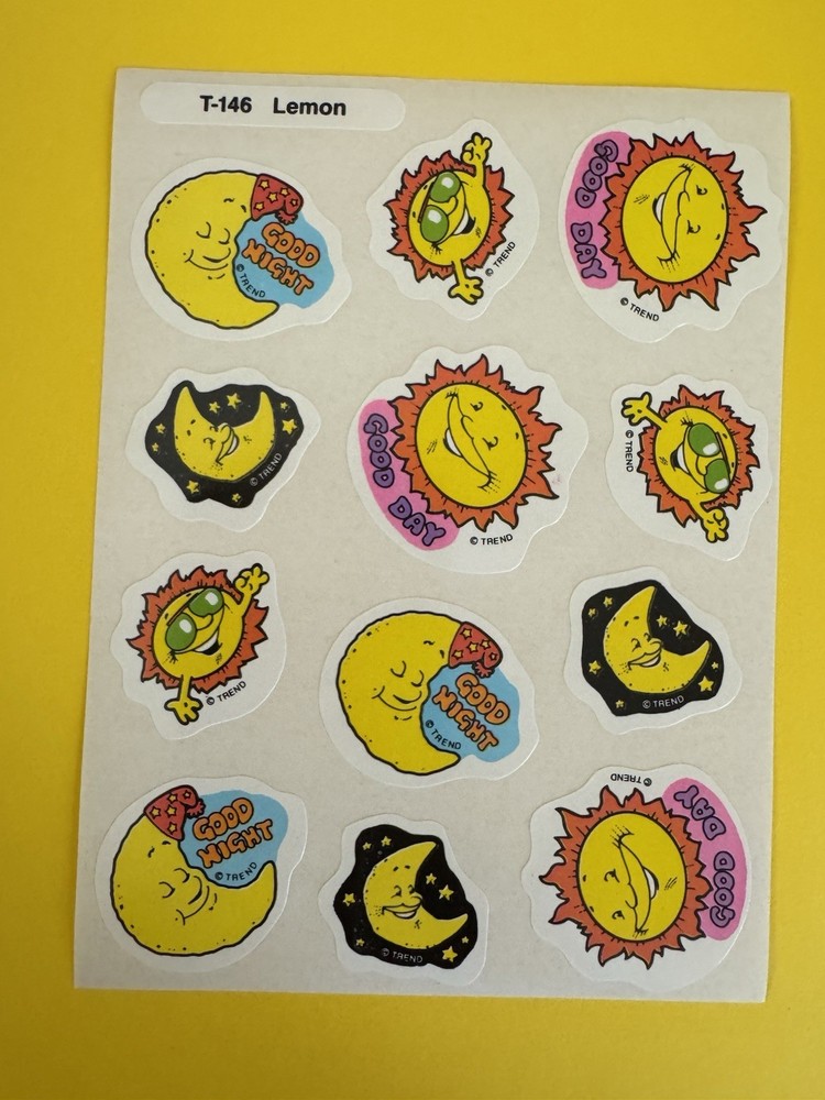 Vintage Trend Enterprises Scratch And Sniff Stinky Stickers Sheet 80’s