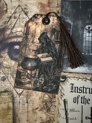 Witchy Junk Journal Kit Ephemera Pack Halloween Gothic Dark Academia 101 Pc