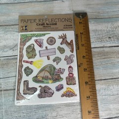 Paper Reflections Stickers Camping Tent Hunting Fishing Pack Knife Boots Vintage