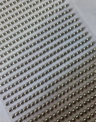 CraftbuddyUS 750pc x 3mm SILVER (30 stripes) Stick On Round Rhinestone Gems,DIY