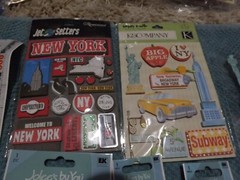 HUGE NEW LOT of 9 NEW YORK CITY THEME statue of liberty + scrapbooking stickers