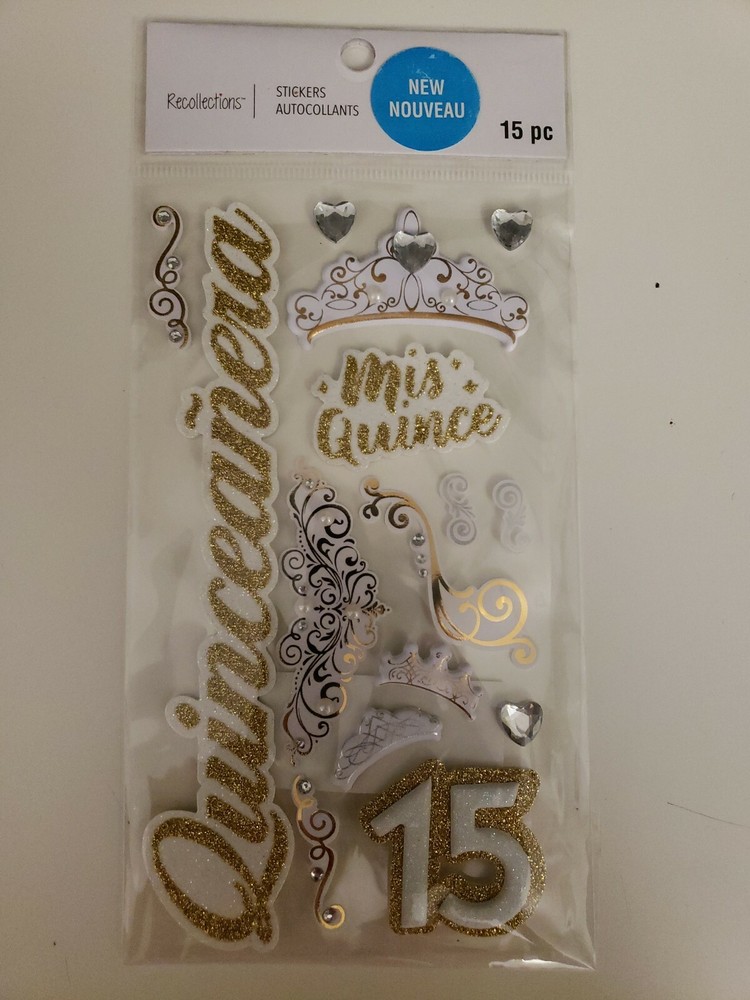 Recollections Quinceanera 15 Scrapbooking stickers