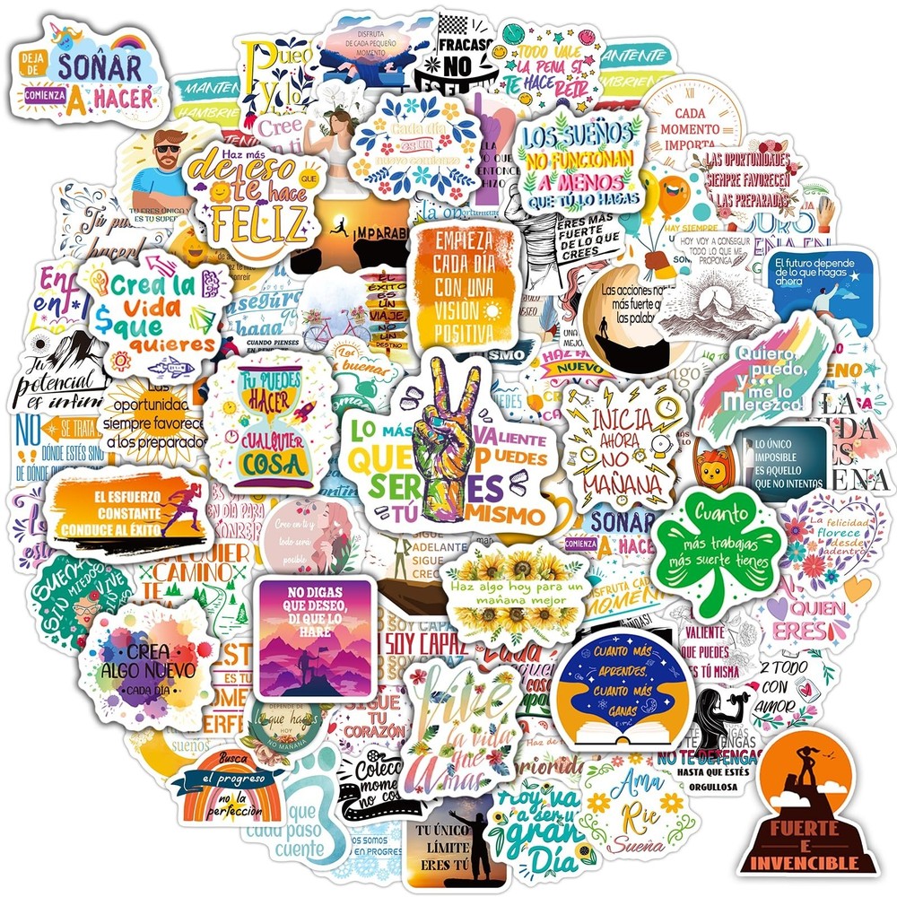 200PCS Spanish Stickers, Positive Affirmations, Teachers Students Women