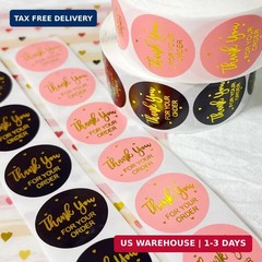 Thank You Stickers Small Business – 500Pcs 1inch Shipping Supplies, Elegant Labe