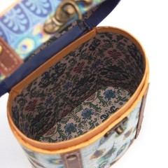Punch Studio Small Tall Oval Box (S Size, Peacock Feathers)