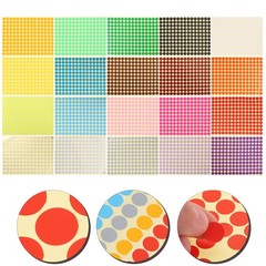 Color Coded Round Sticker Labels for Home School Office Wide Application
