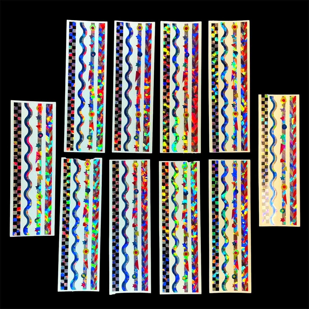 10 Mods Vtg 90s Mrs Grossman’s Sparkle Prismatic Stickers Scrapbook Junk Journal