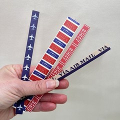 Airplane Air Mail Travel Strip Stickers Vintage Style Junk Journal Collage