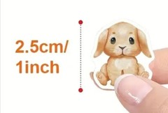 500 pcs Sticker Seals Roll Cute Baby Animals Theme Semi Gloss Self Adhesive NEW