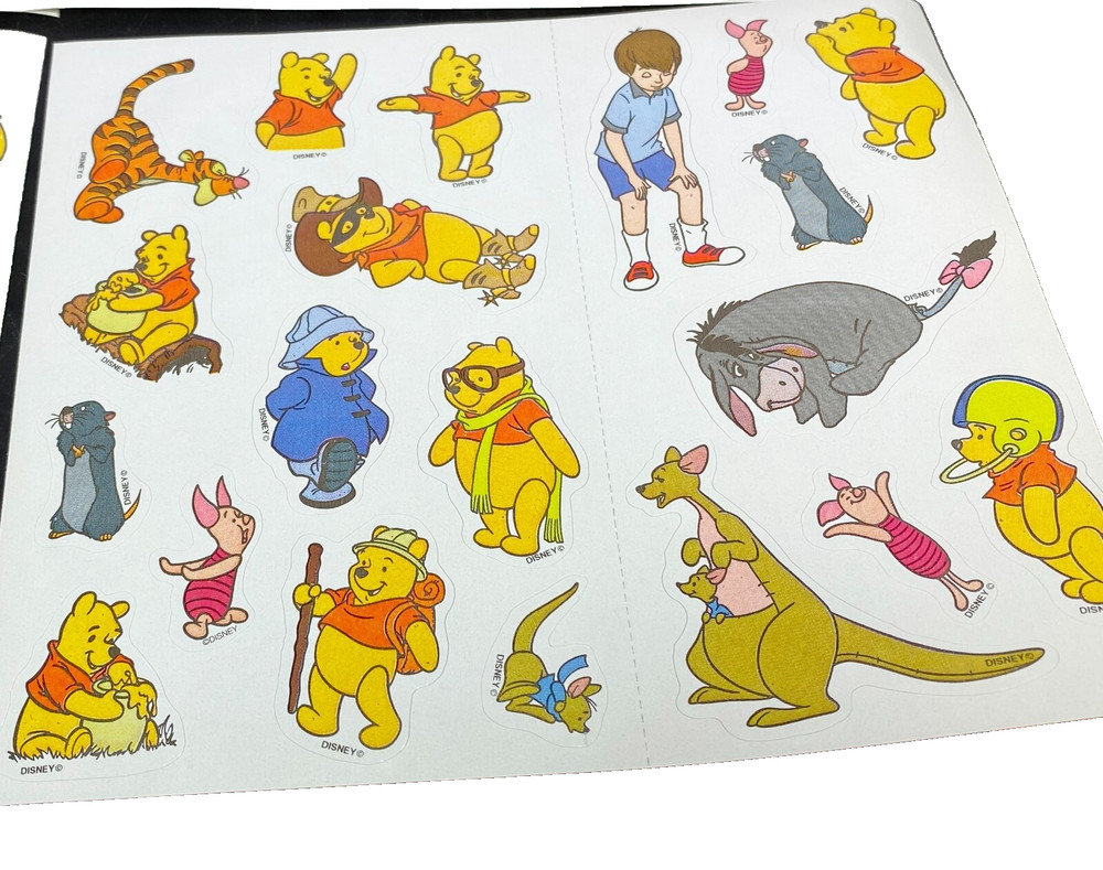 Winnie The Pooh Stickers Piglet Eeyore Tigger 7 Sheets 140 Stickers Vintage