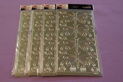 Peel Off’s LOT of 4 Packages of Gold Outlined Butterflies & Ladybugs Stickers!