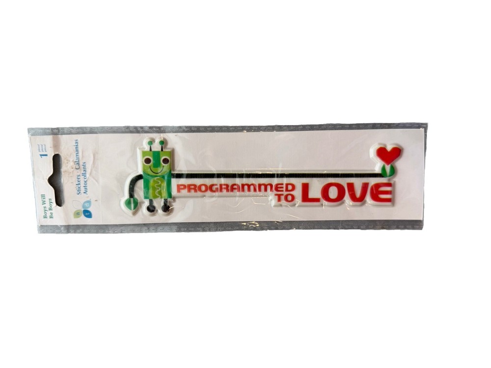 Programmed To Love Robot Puffy Sticker Boys Will Be Boys Momenta New Sealed