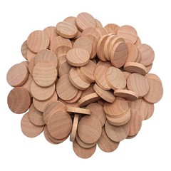 1 Inch Natural Wood Slices Unfinished Round Wood Coins, 120 per Pack | for DI…
