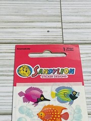 Vintage Sandylion Kromekote Tropical Fish Bubbles Stickers Sealed Sheet