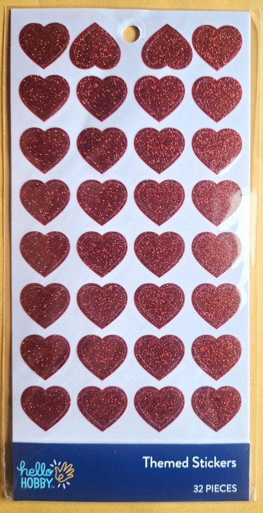Love, Heart, Valentine’s Day Sticker Sheet (32 Pcs)/by Hello Hobby