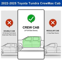 6.5″ Running Boards Compatible with 2022-2025 Toyota Tundra Crewmax Cab(4 Ful…